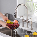 Highly Recommend Good Sales Double Bridge Kitchen Faucet